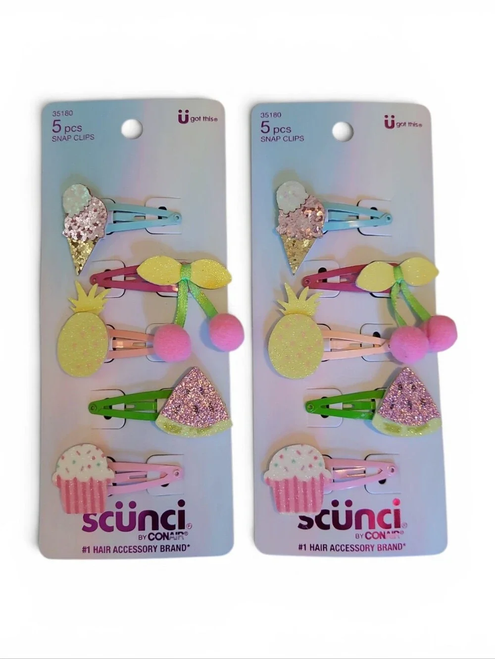 Girl's Scunci By Conair Hair Clips 2 Pack Lot NWT's! 🩷